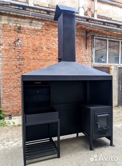 Мангал 6 мм, мангальная зона, казан, гриль,барбекю