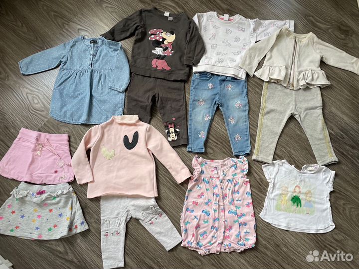 Пакет вещей на девочку 80 hm/zara/mothercare