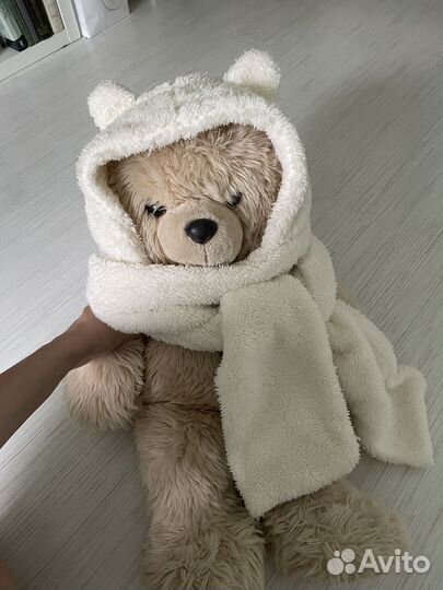 Шапка-шарф плюшевая с ушками