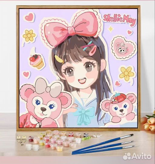 Картины раскраски по номерам с персонажами Аниме