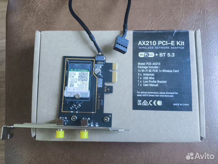 Fenvi AX210 PCI-E WI-FI pci адаптер Kit
