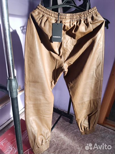 Брюки кожаные