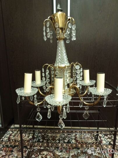 Хрустальная люстра СССР рабочач