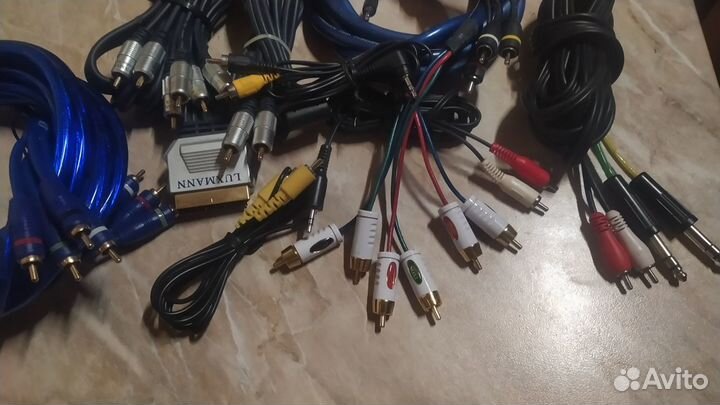 Провода кабели тюльпан RCA колокольчики