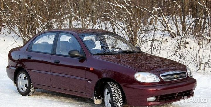 Бампер передний Шевроле Ланос в заводкой цвет