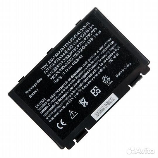 Аккумулятор для ноутбука Asus K40, K50, K70, F82