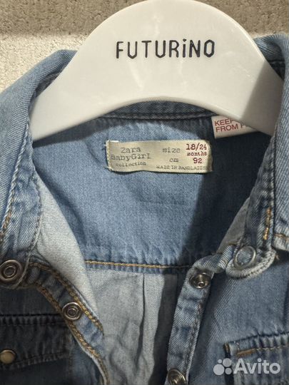 Рубашка джинсовая для девочки Zara 92
