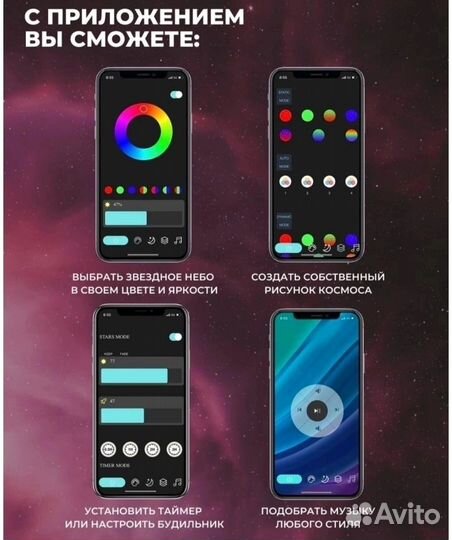 Ночник проектор звездного неба. Новый