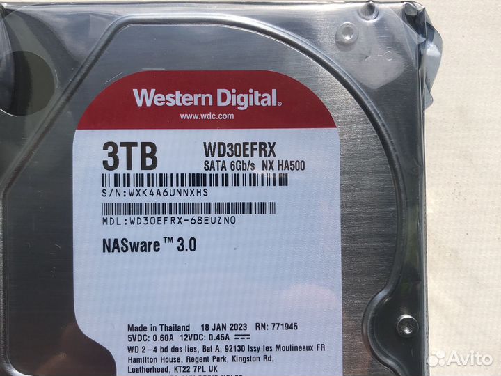 Новый Жесткий диск WD Red 3 тб WD30efrx
