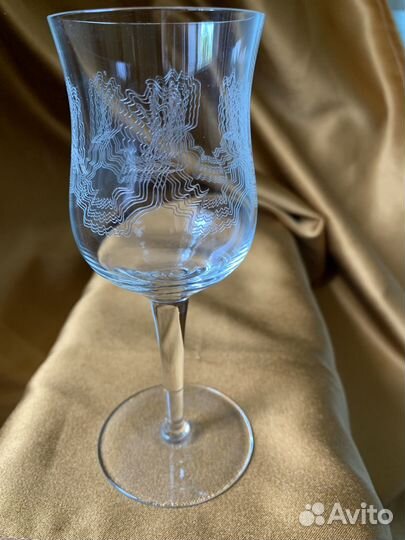 Фужеры хрустальные богемия винтаж