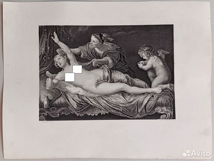 Гравюры 19 век Гольбейн Ван Дейк Живопись Музей