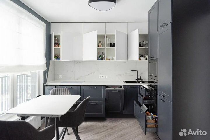 Цена за всю кухню. Серый лофт CN:023883