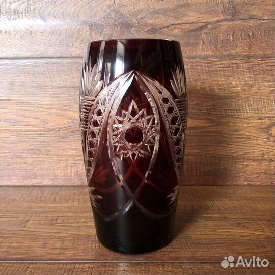 Ваза рубиновое стекло СССР