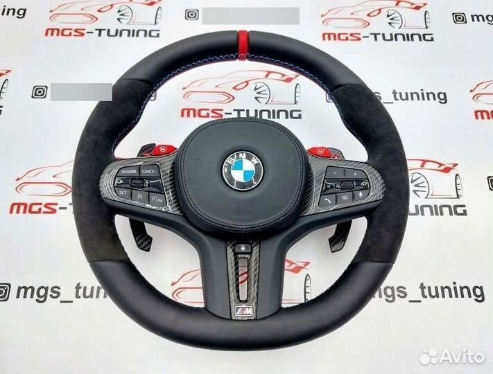 Руль M5 BMW 5 серия G30 подогрев алькантара карбон