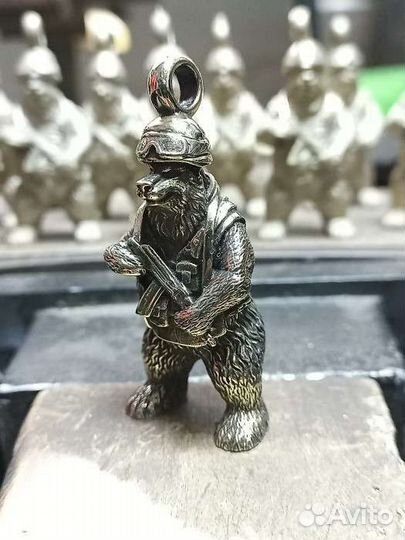 Брелок Медведь Военный