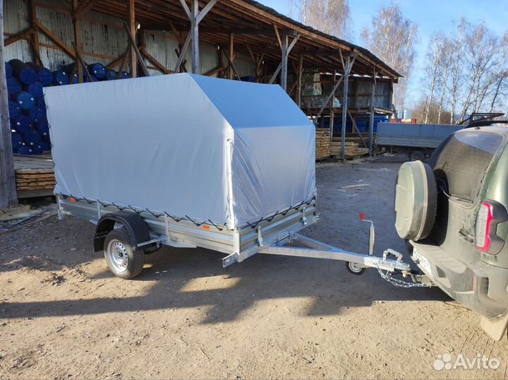 Прицеп 817712.022 для снегохода с тентом аэро 150