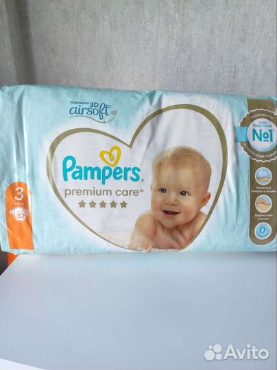 Подгузники pampers premium care 2