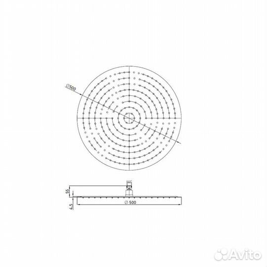 Верхний душ 3D круглый RGW SP-81 (40)