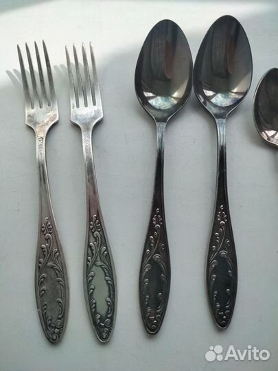 Ложки,вилки Мельхиор - 9 шт одной кучей, СССР