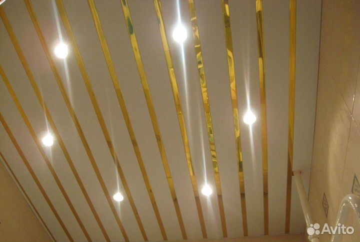 Потолки реечные подвесные алюминиевые