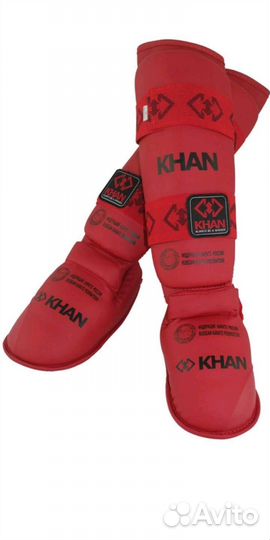 Защита голени и стопы khan фкр красная