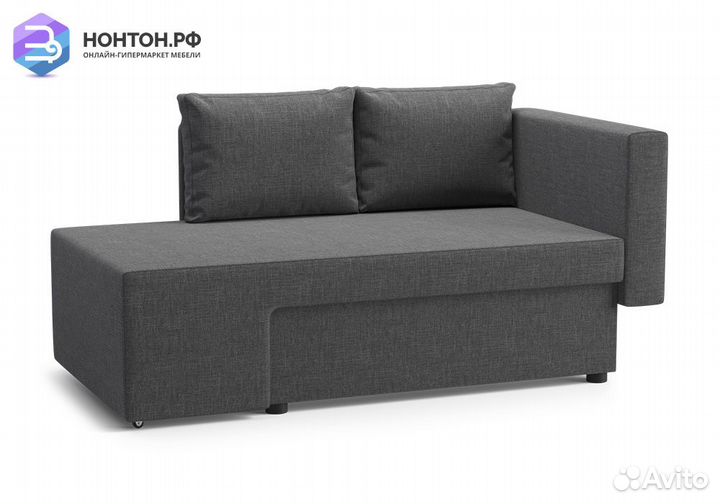 Диван еврокнижка Дагмар темно-серый