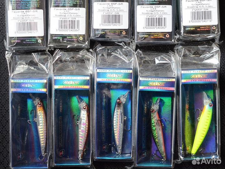 Набор воблеров для хищника Favorite 65F-SR 5 штук