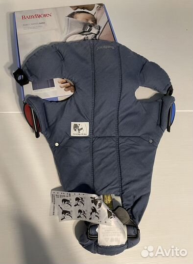 Рюкзак-переноска babybjorn mini cotton индиго