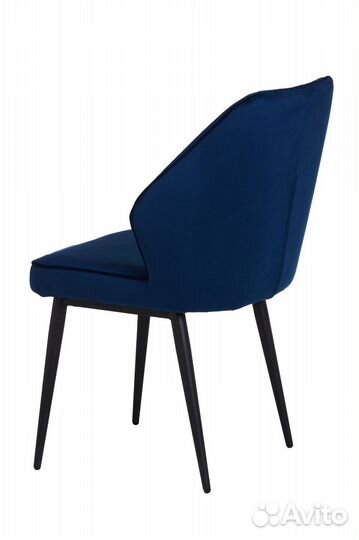 Стул michael черный/велюр dark blue LUX mr20