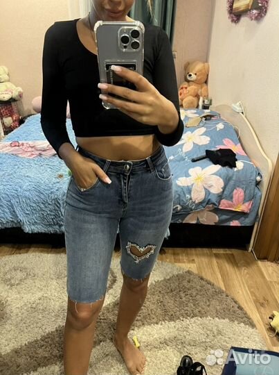 Велосипедки джинсовые