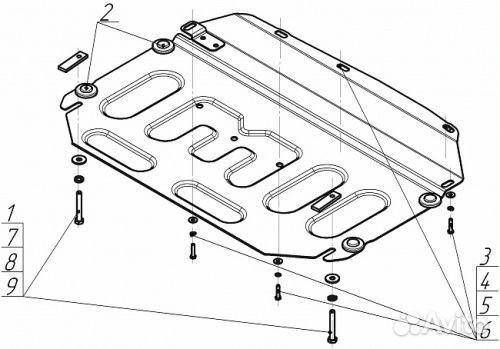 Защита картера двигателя и кпп Hyundai Elantra IV