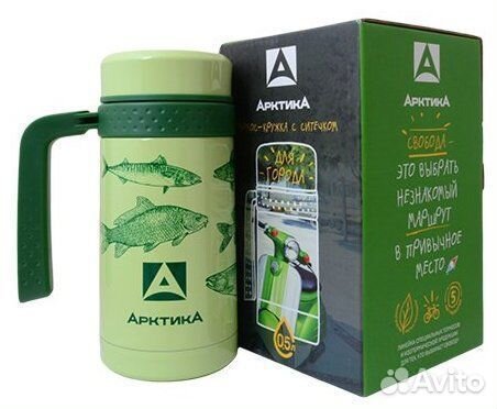 Термокружка Арктика 412-500, 0.5 л, зеленый