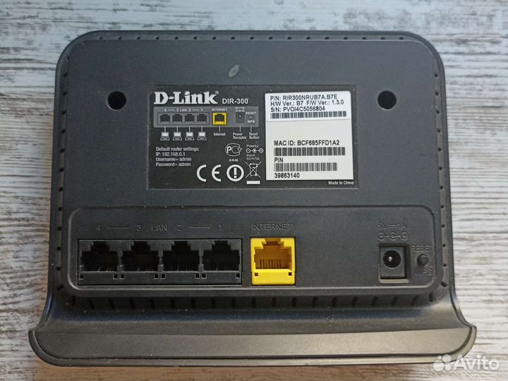 Wifi роутер D-link DIR-300
