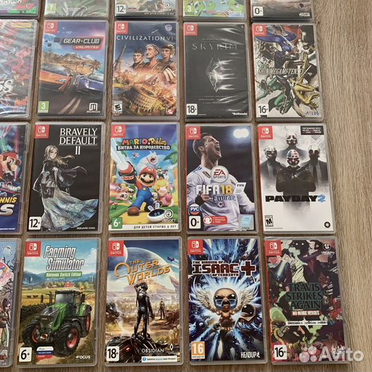 Картриджи для nintendo switch игры