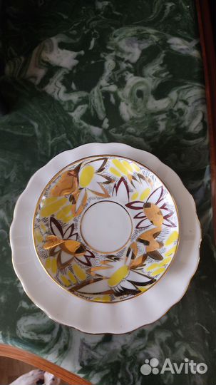 Сервиз золотые ромашки лфз Кофейное трио