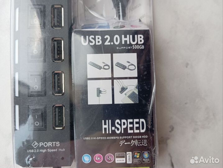 Разветвитель USB на 7 портов USB hub хаб