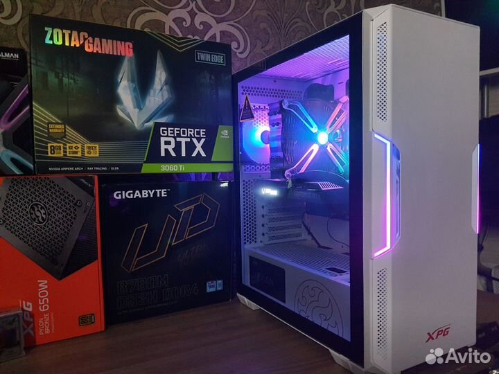Новый пк Core i5 13400F/B760+RTX 3060 Ti 8GB D6X