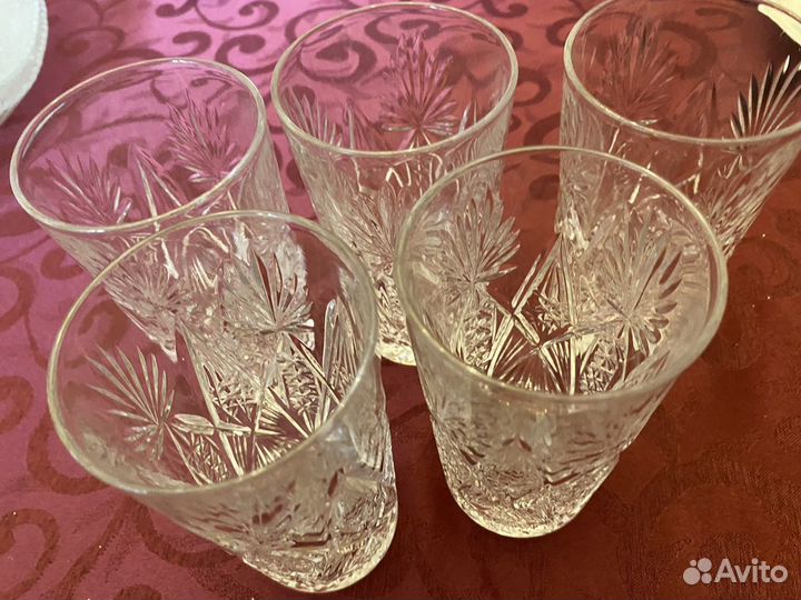 Хрустальная Стопка. Хруст. набор. 6 стопок из СССР