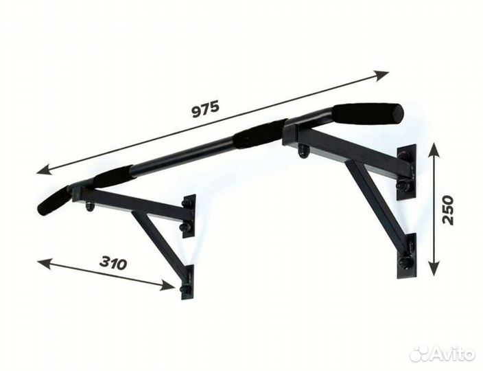 Турник настенный 2 хвата