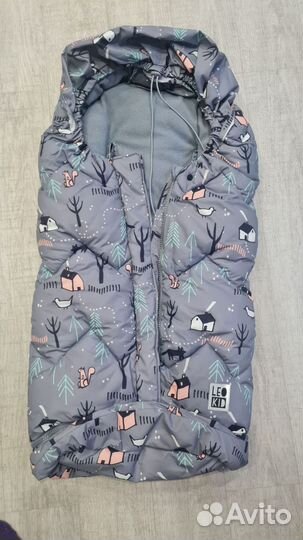 Зимний конверт в коляску leokid