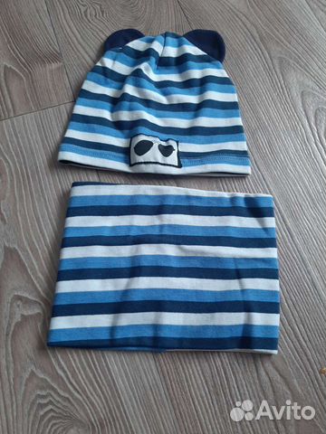 Комплект шапка и снуд детский весна-осень