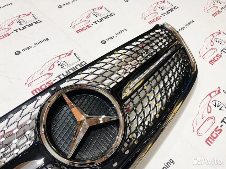 Решетка Mercedes V-Class Diamond Black Б/К 14-н.в