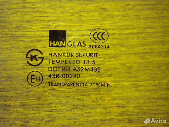 Стекло правой двери Hyundai Starex H1 (2005 г.в)