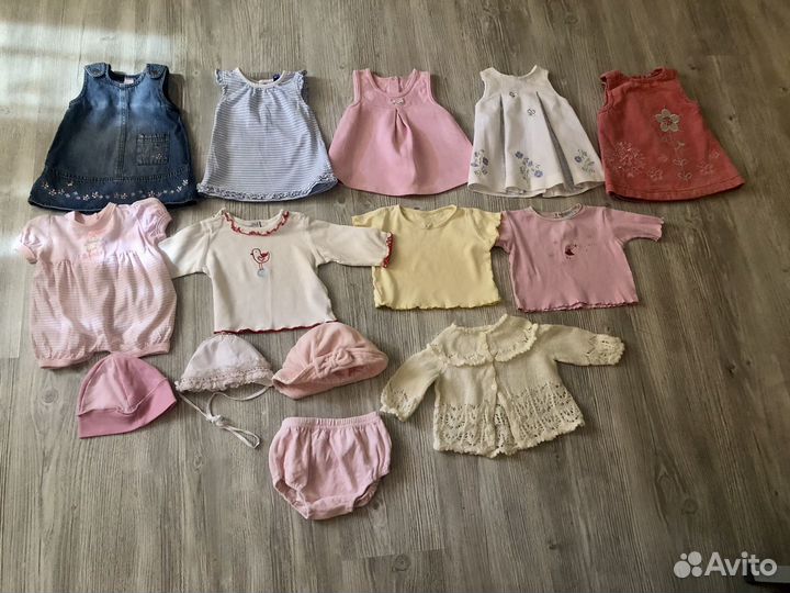 Вещи пакетом на девочку 3-6 месяцев
