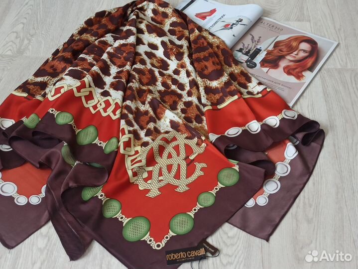 Платок Шаль Roberto Cavalli Шелковый