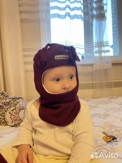 Шапка шлем 6-12 мес, размер 46
