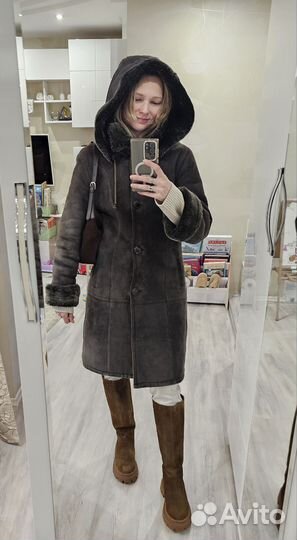 Дублёнка из натуральной замши, S