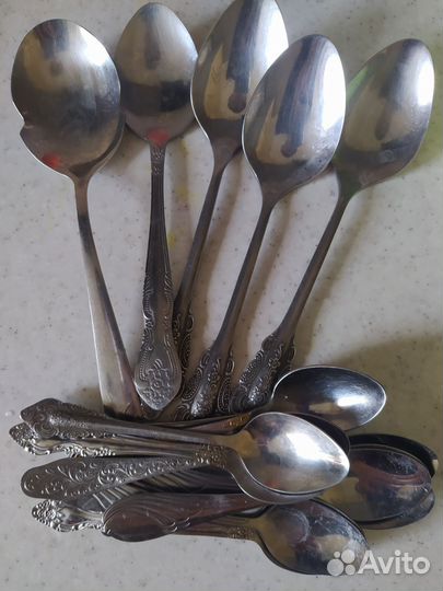 10чайных ложек, 4столовые ложки