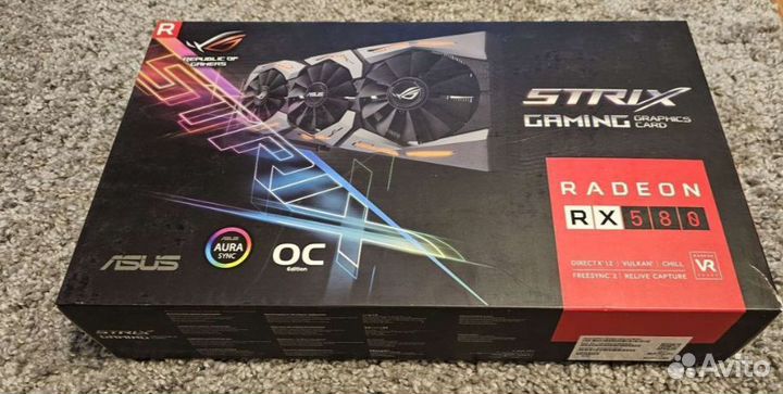 Видеокарта Asus Rog Strix RX-580 O8G Gaming 8Gb