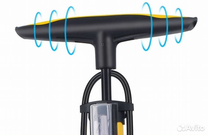 Велосипедный насос с манометром ручной, напольный